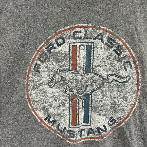 Ford Mustang Shirt Mens X-Large Gray Classic Logo - Picture 3 of 6